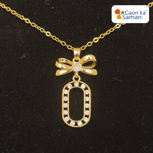 Yellow Gold Diamond Encrusted Paper Link Locket