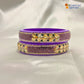 Lavender Colour Kundan Topaz Fitted Kada Latest Design Rajasthani Bangles | Set of 2 lakh Bangles | Traditional Kada | For Women and Girls