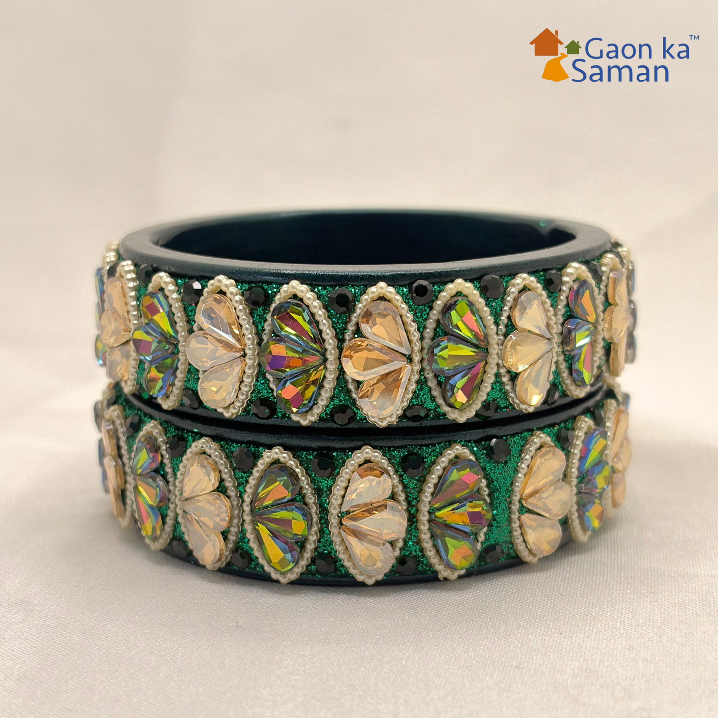 Rajasthani Traditional Lac Kada Bangles For Women & Girl With Latest Kundan Design