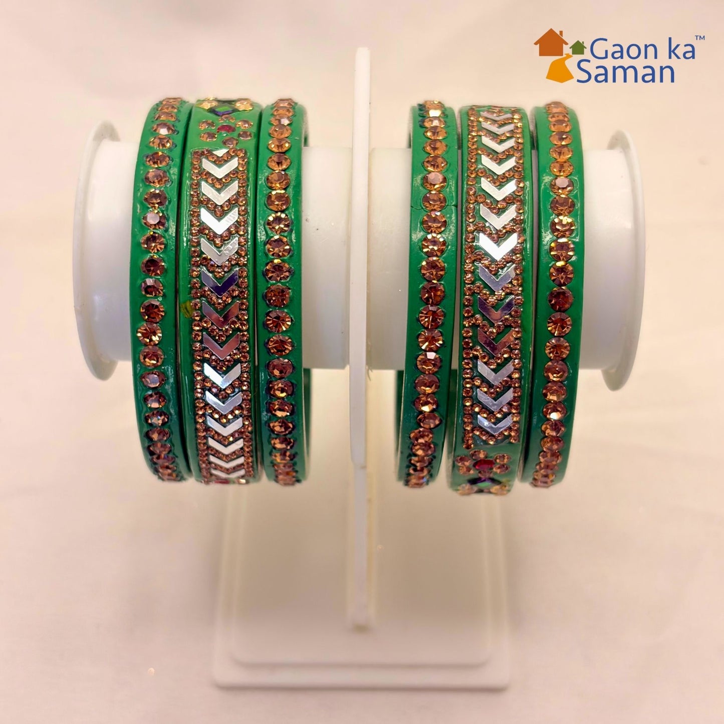 Latest Pure Lac Kundan Chura For Women ( Pack Of 6)