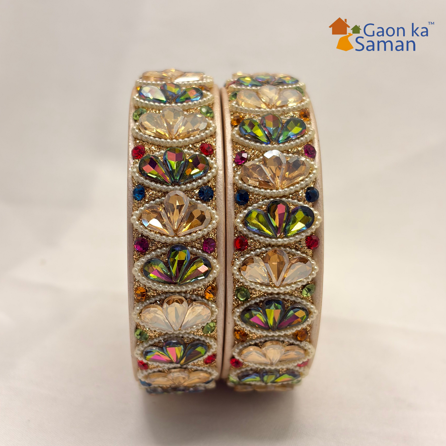 Rajasthani Traditional Multi Colour Lac Kada Bangles For Women & Girl With Latest Kundan Design