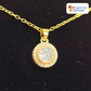 Classic Solitaire Gold Plated Sterling Silver Pendant With Chain