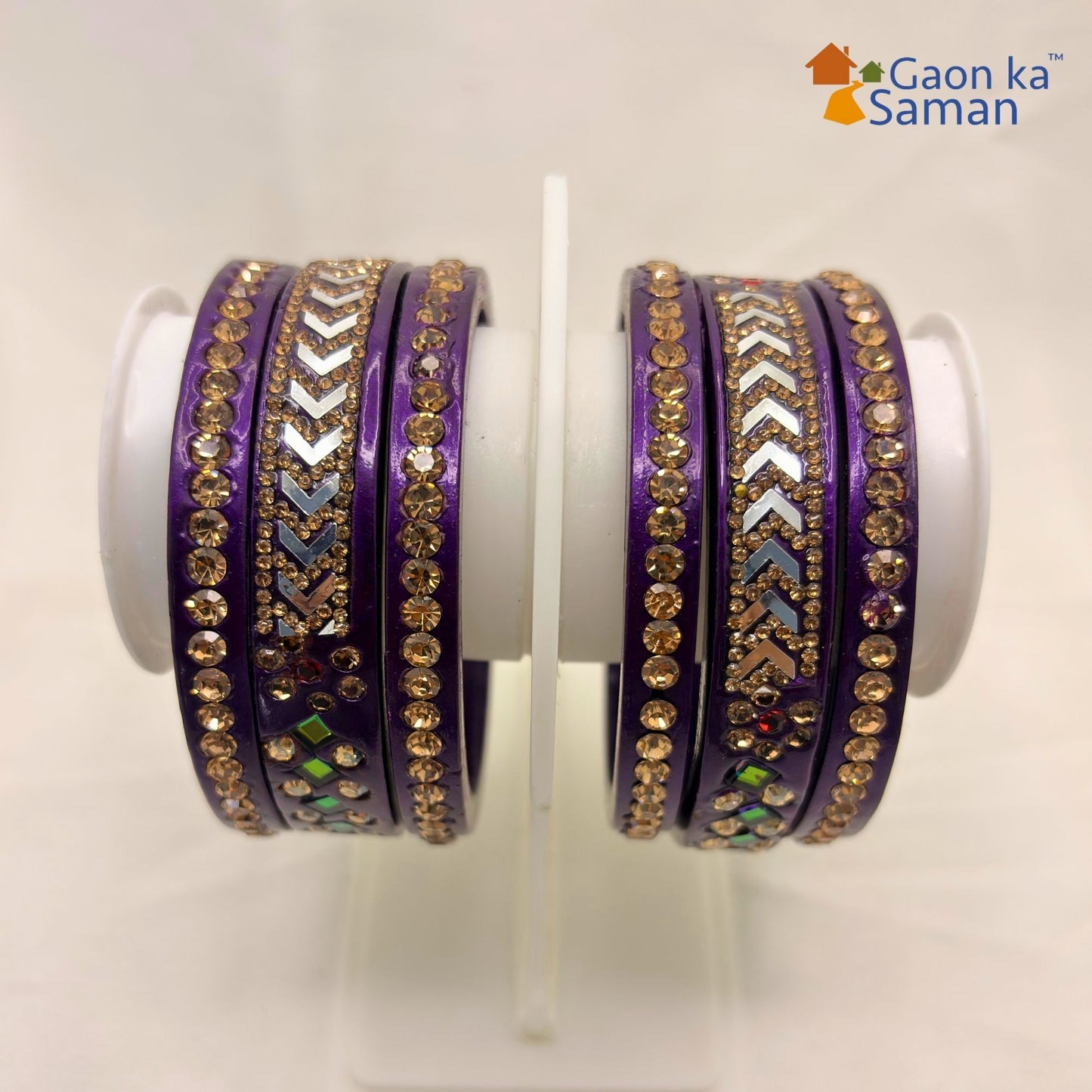 Latest Pure Lac Kundan Chura For Women ( Pack Of 6)