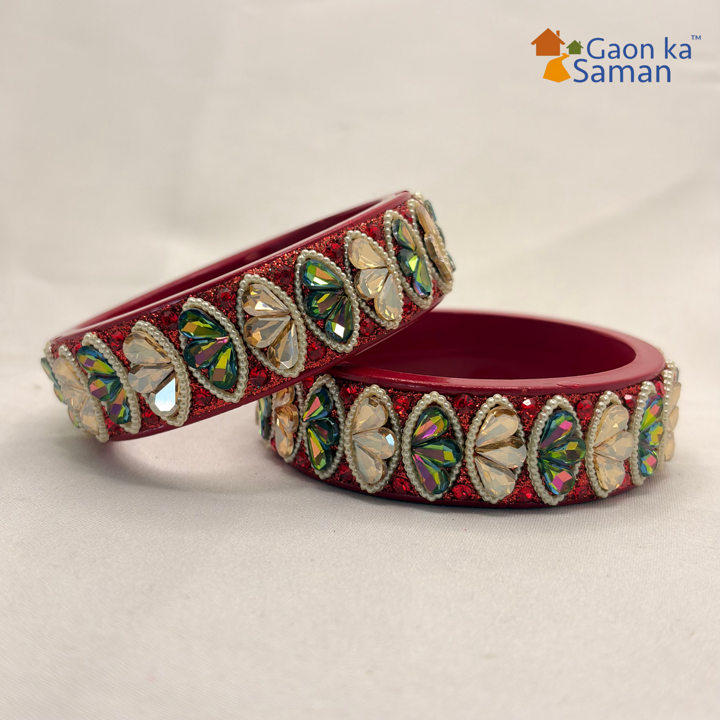 Rajasthani Traditional Lac Kada Bangles For Women & Girl With Latest Kundan Design