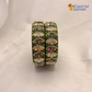 Rajasthani Traditional Mehandi colour Lac Kada Bangles For Women & Girl With Latest Kundan Design