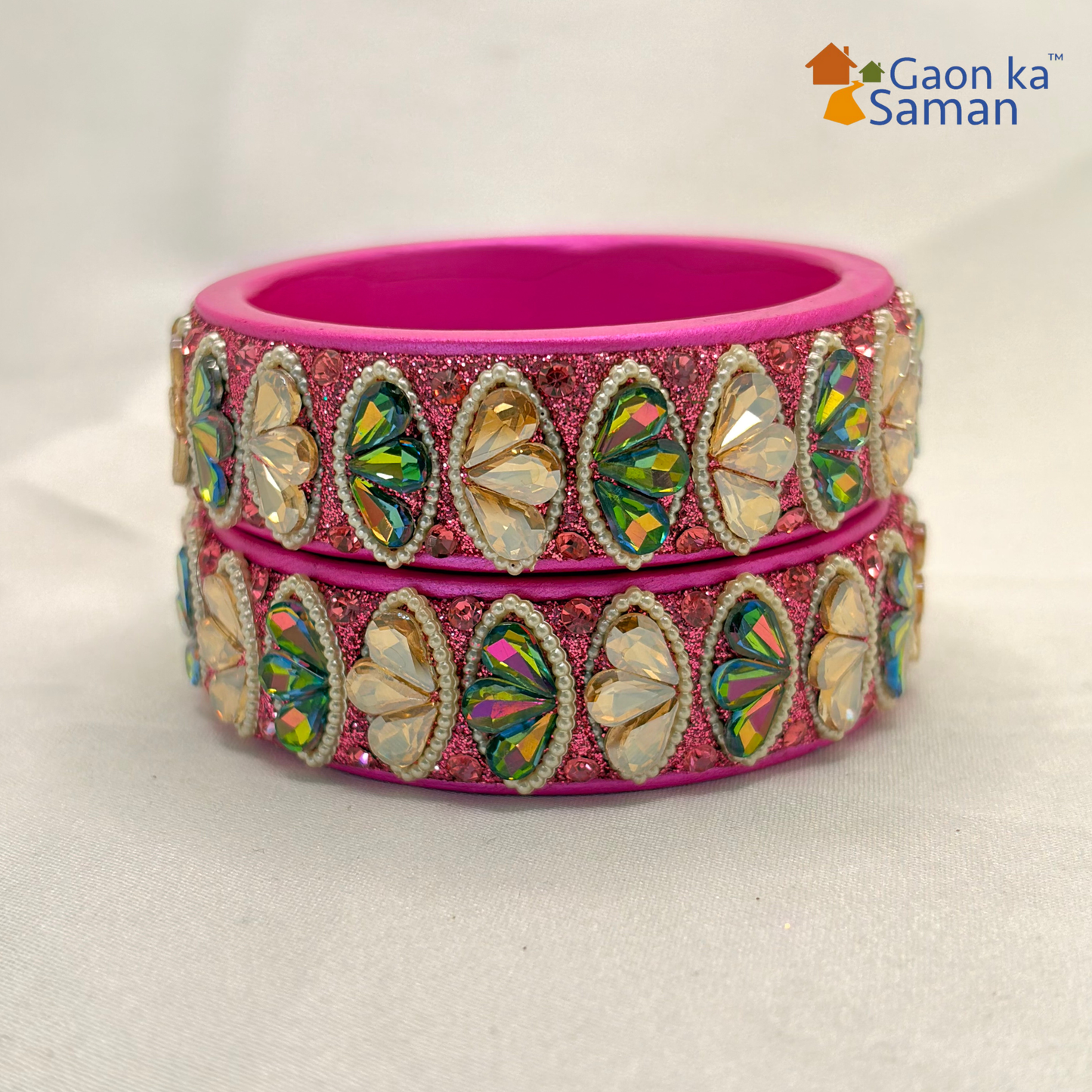 Rajasthani Traditional Lac Kada Bangles For Women & Girl With Latest Kundan Design
