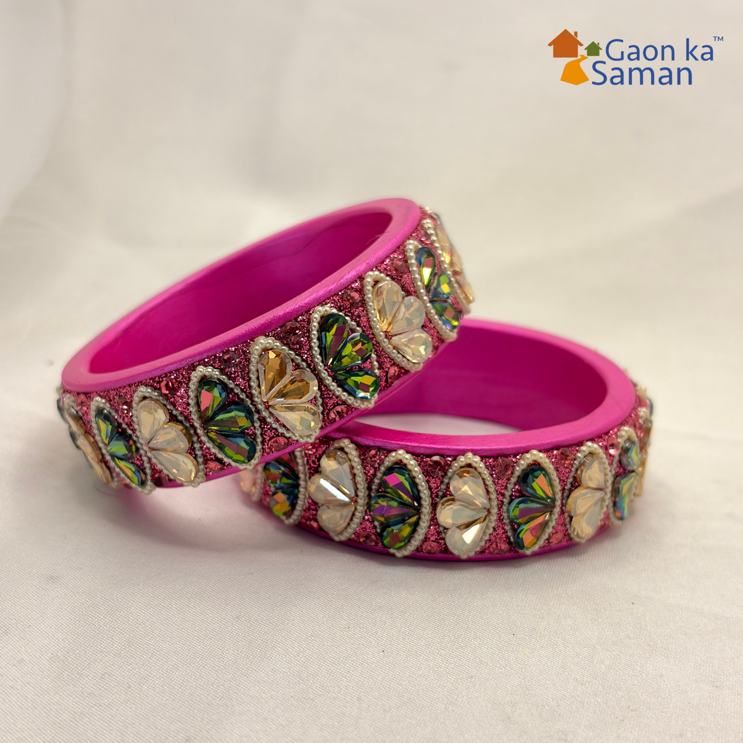 Rajasthani Traditional Lac Kada Bangles For Women & Girl With Latest Kundan Design