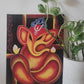 Abstract Ganesha painting in acrylic on canvas board-1 gaonkasaman