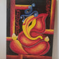 Abstract Ganesha painting in acrylics on canvas board-2 gaonkasaman