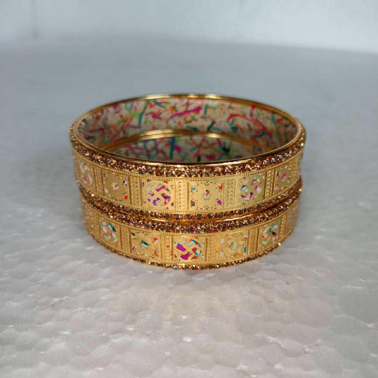 Beautiful Gold Plated Artificial Lac Kada gaonkasaman