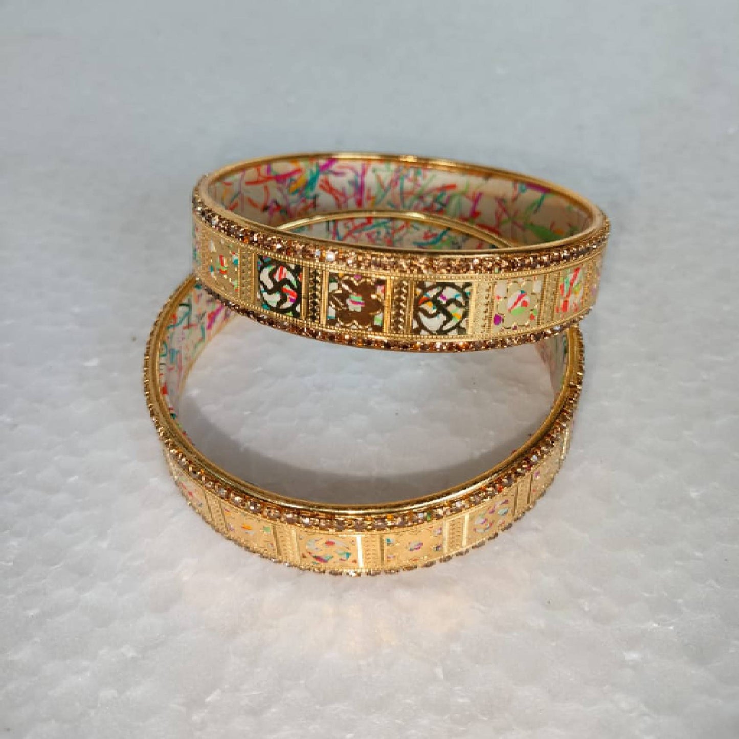 Beautiful Gold Plated Artificial Lac Kada gaonkasaman