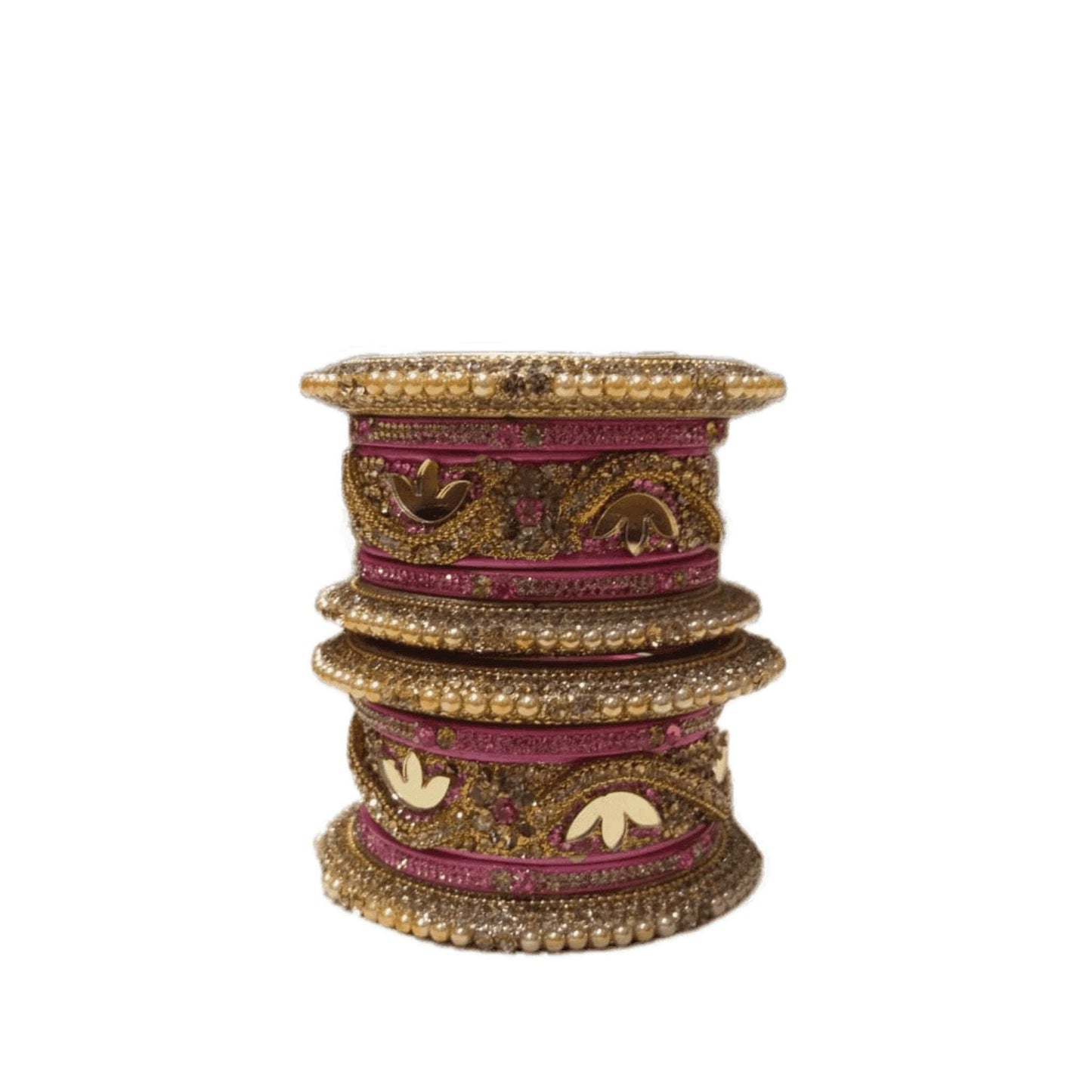 Bridal set pink golden gaonkasaman