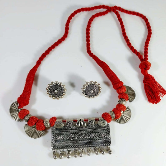 German silver Ethnic Tribal Choker Necklace gaonkasaman