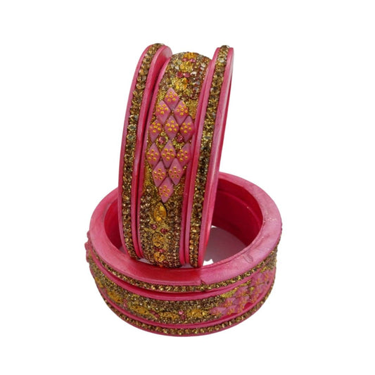 Gold & Diamond Pink  5 Line gaonkasaman