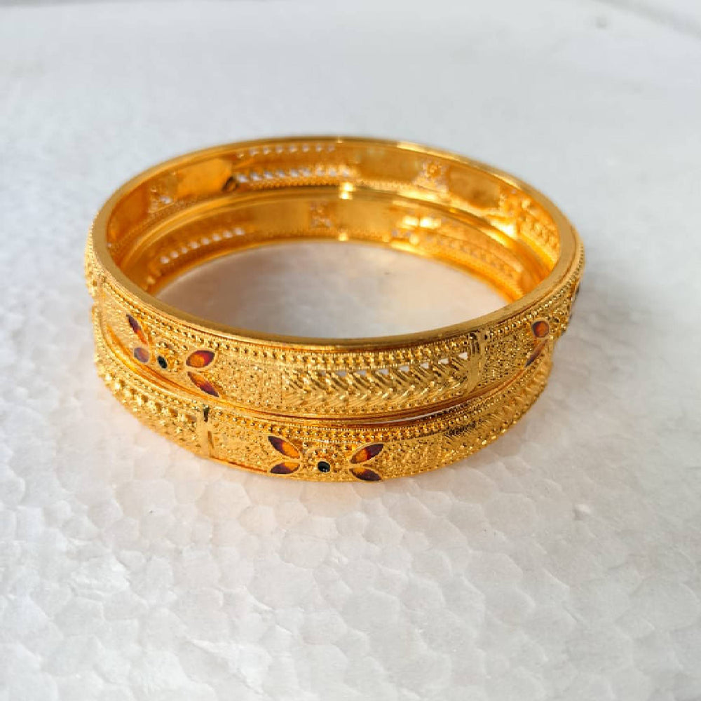 Buy 2.4 Size 6 Pieces Latest Daily Wear Gold Design Thin Bangles Indian Artificial  Bangles Set Online