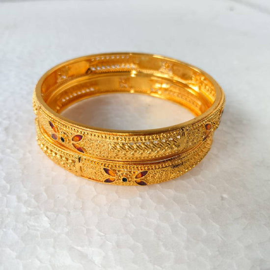 Artificial sale gold bangle