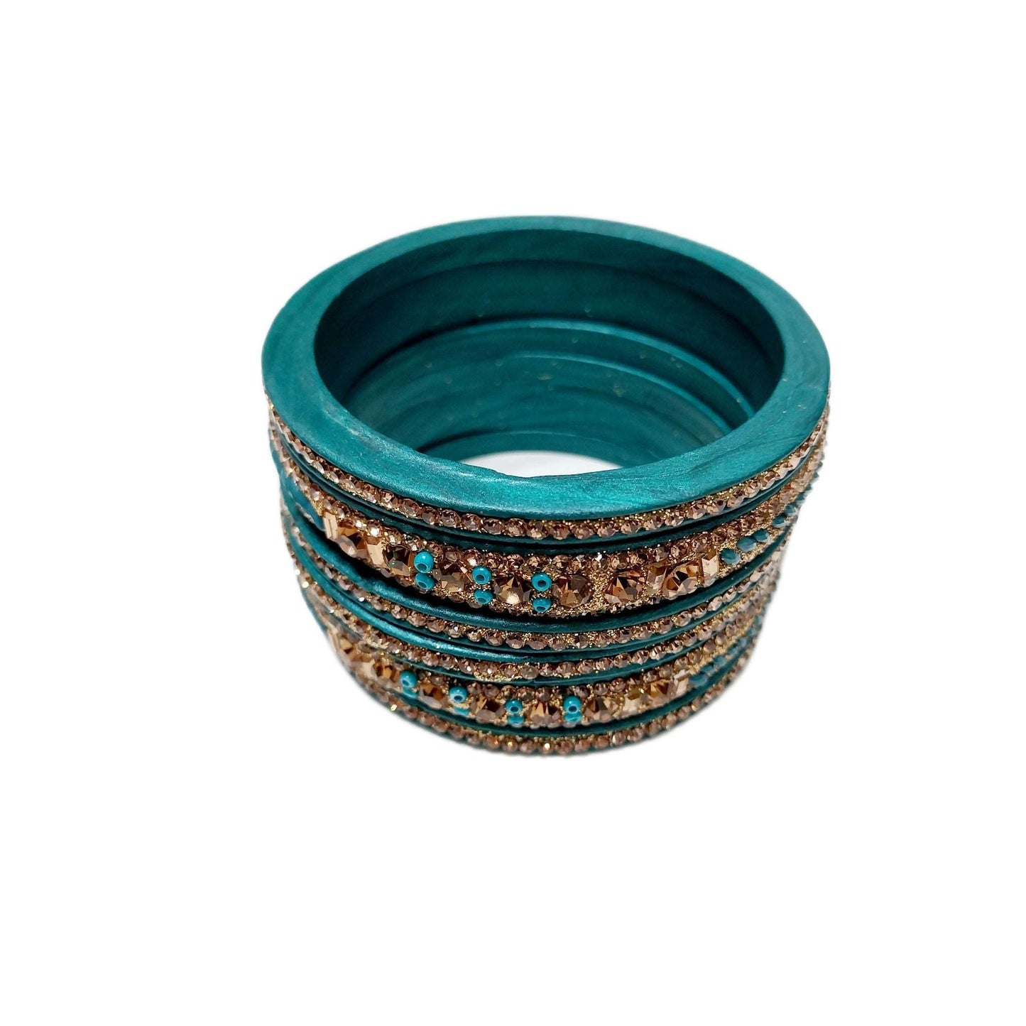 Green 6 Line Lac Bangle gaonkasaman