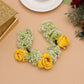 Yellow Color Flower Gajra For Women Hair Pin