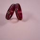 Maroon Lac Bangles with Green and White Zircon Stones | Set of 2 | for Women and Girls