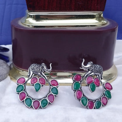 Elephant Charm Traditional Earrings | For Girls and Women