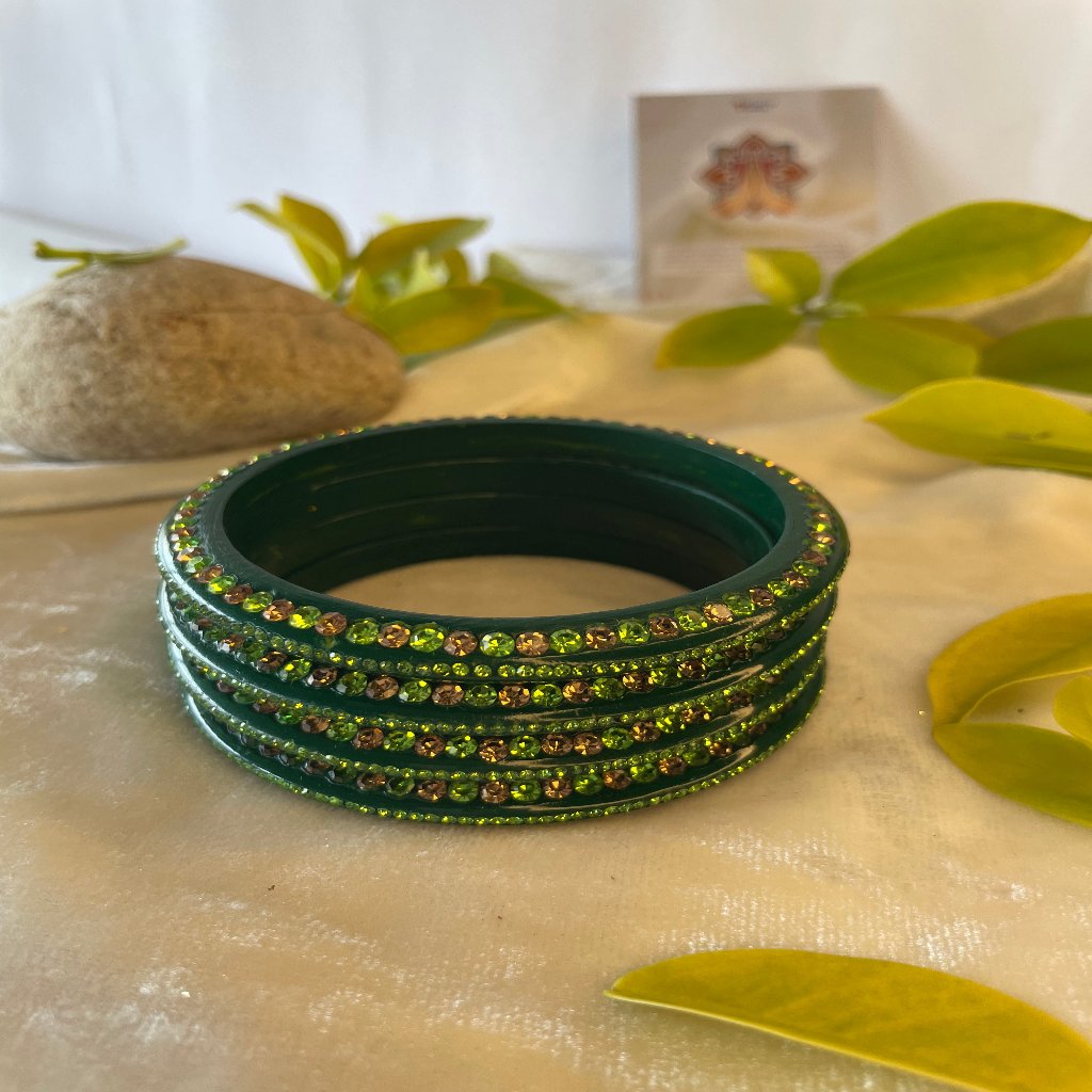 Sparkling Stone Lakh Bangdi | Lakh Bangle/ Kadda/ chura | traditional Bangdi | for women and girls