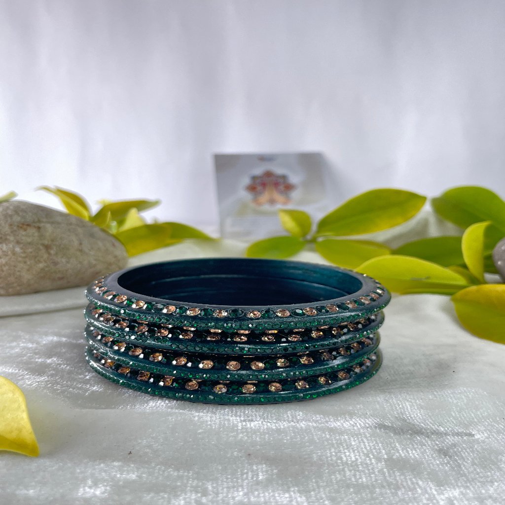 Sparkling Stone Lakh Bangdi | Lakh Bangle/ Kadda/ chura | traditional Bangdi | for women and girls