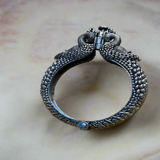 Peacock Head Silver Oxidized Cuff\Bracelet | Traditional Bracelet/Bangles | for Girls and Women