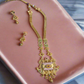 Hexagonal Pendant Gold-Plated Ranihaar | Traditional earrings | For Women and Girls.