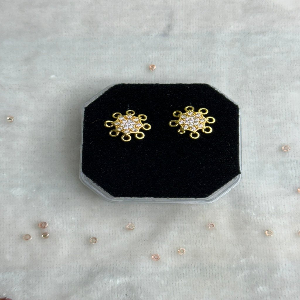 Hoops Gold Plated Studs | Traditional earrings | For Girls and Women.