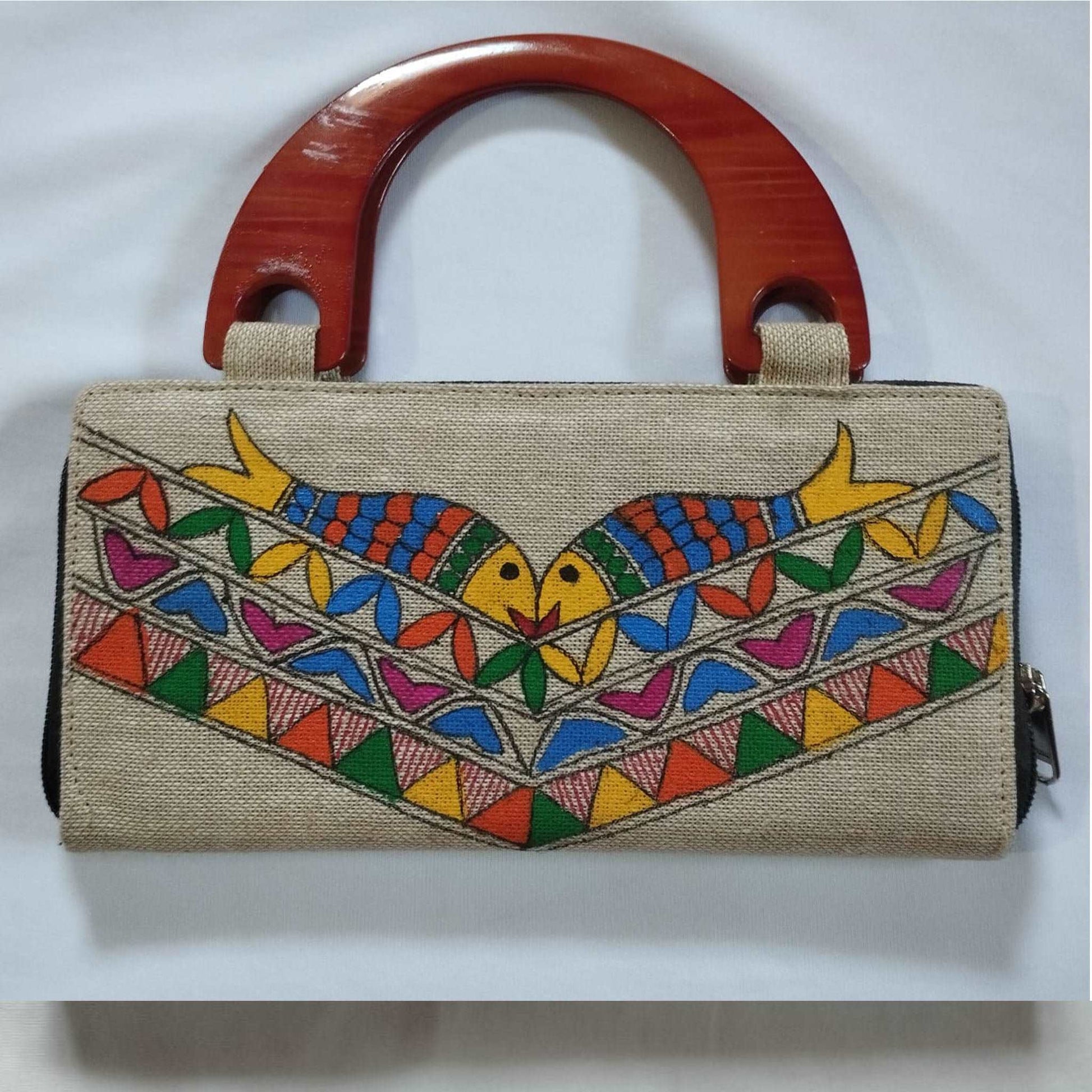 Jute handle bag gaonkasaman