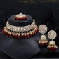 Semifloral Kundan Necklace Pearls, and Matching Earrings | Traditional Jewelry/Nacklace/Choker | for Girls & Women