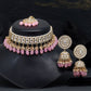 Semifloral Kundan Necklace Pearls, and Matching Earrings | Traditional Jewelry/Nacklace/Choker | for Girls & Women