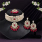 Rani Color Choker Kundan Necklace Set