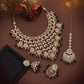 Pista Green, Maroon, Yellow Color Kundan Necklace Set