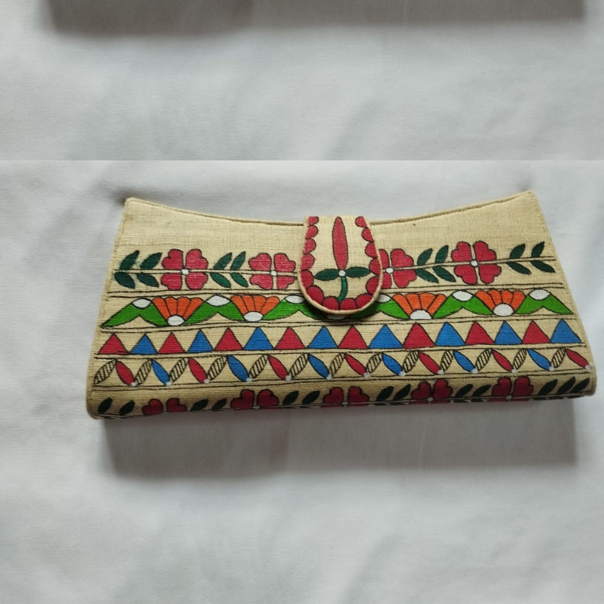 Natural color clutch Juth Bag gaonkasaman