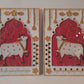 Pichwai Art on jharokha setting on canvas board with lippan work gaonkasaman