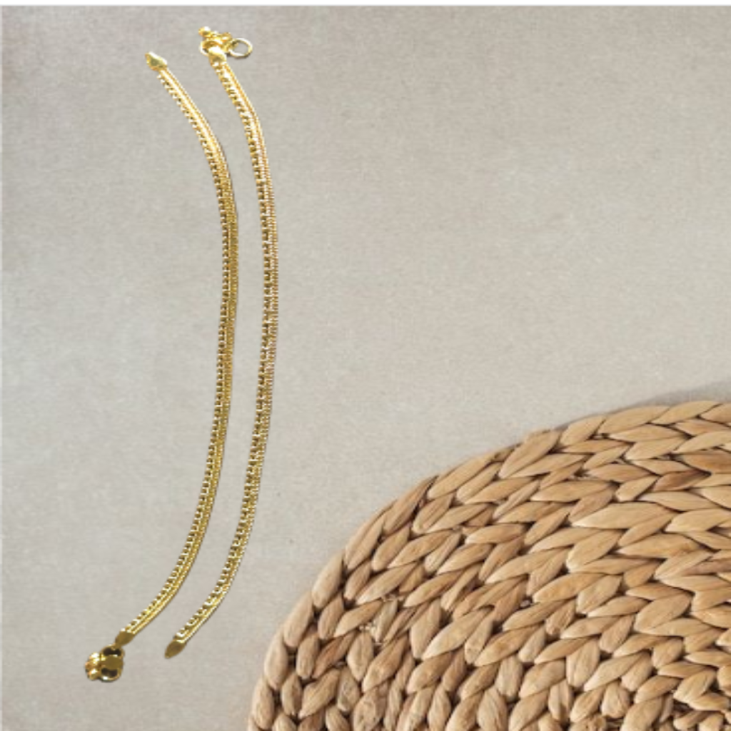 Golden Dangling Traditional Anklet | For Girls and Women