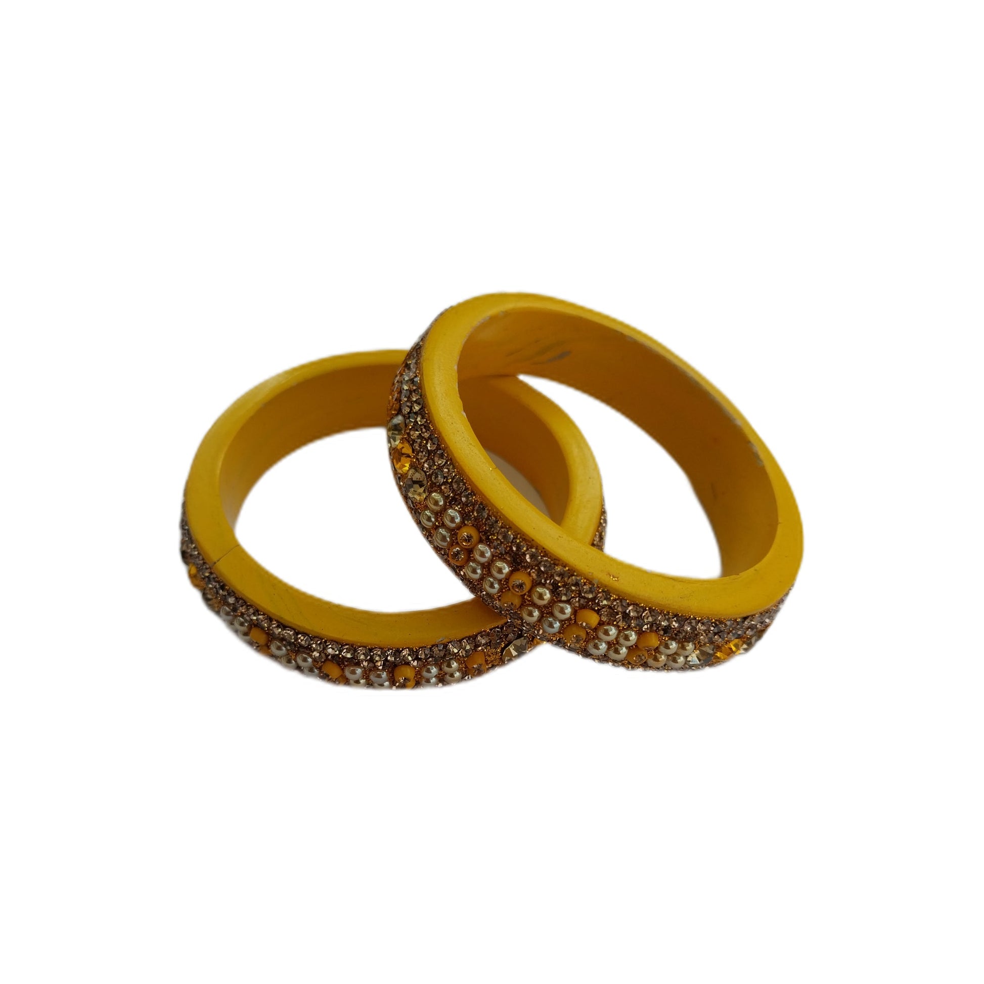 Topaz Fitted Yellow Lac Kada gaonkasaman