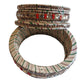 Traditional Mirror And Silver Stones Red Lahariya Bangle Lakh/Lac Bangle/Kadda/Chura Set For Women And Girls. gaonkasaman