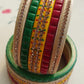 Traditional Tricolor Lac Bangle | set of 10 | For women & girls