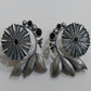 Floral Pearl Tri-Leaf German silver Oxidise Traditional Earrings | For Girls and Women