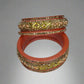 Peach Lakh/Lac  Blossom Delight Traditional Bangles | For Girls and Women