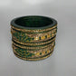 Green Lakh/Lac  Graceful Aura Traditional Bangles | For Girls and Women