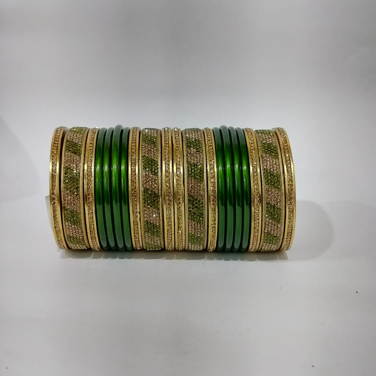 Karva Chauth Special Set Of Green Punjabi Lakh traditional Bangles Set | for women and girls