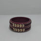 Maroon Colour Kundan Topaz Fitted Kada Latest Design Rajasthani Bangles | Set of 2 lakh Bangles | Traditional Kada | For Women and Girls