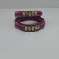 Rani Colour Kundan Topaz Fitted Kada Latest Design Rajasthani Bangles | Set of 2 lakh Bangles | Traditional Kada | For Women and Girls