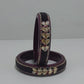 Dark Maroon Colour Kundan Topaz Fitted Kada Latest Design Rajasthani Bangles | Set of 2 lakh Bangles | Traditional Kada | For Women and Girls