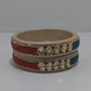 Multi Kundan Topaz Fitted Kada Latest Design Rajasthani Bangles | Set of 2 lakh Bangles | Traditional Kada | For Women and Girls