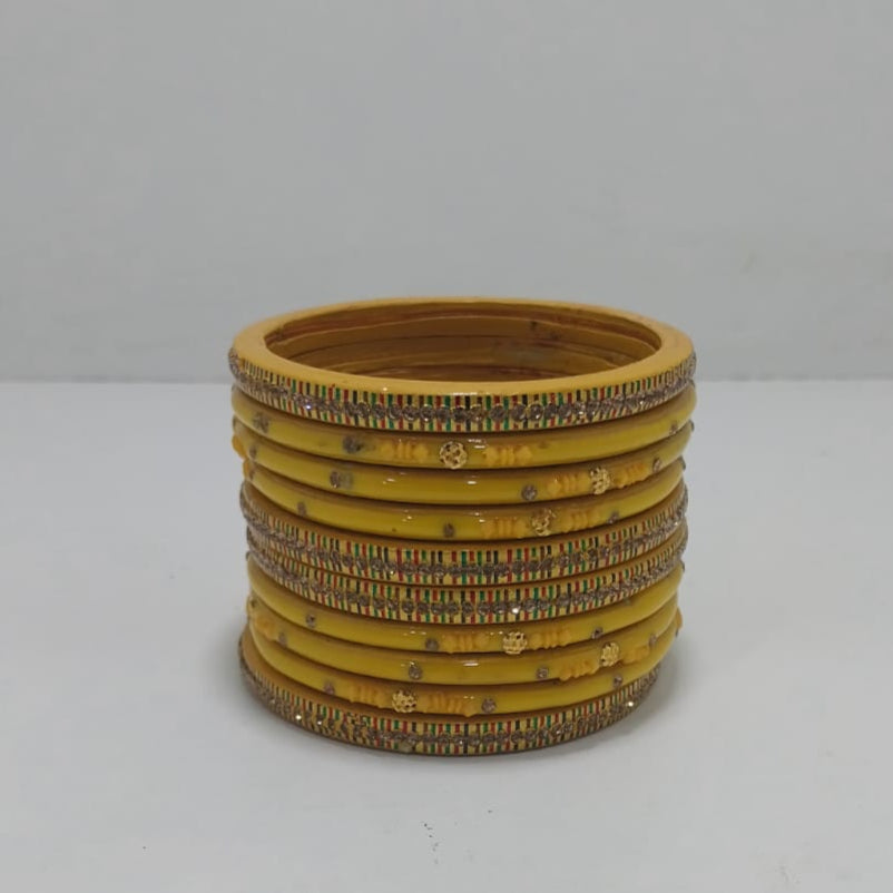 Traditional Rajasthani Design Lac Bangles Set For Girls And Woman