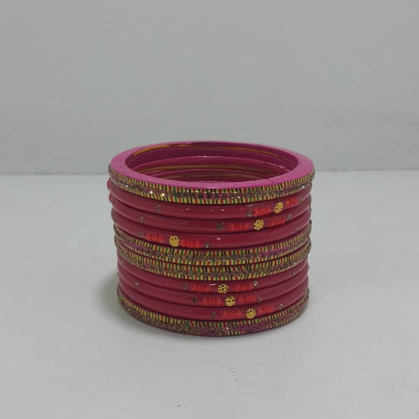 Traditional Rajasthani Design Lac Bangles Set For Girls And Woman